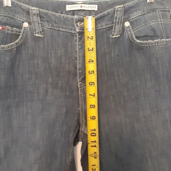 Tommy Hilfiger Jeans Womens 12 Blue 100% Cotton Denim Boot Cut Flap Pockets - Picture 8 of 9